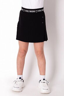 Юбка-шорты для девочки Mevis черная 3695-02 - фото