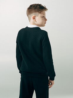 Пиджак трикотажный для мальчика SMIL черный 116347 - размеры