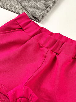 Летние шорты для девочки Фламинго малиновые 979-325 - фото