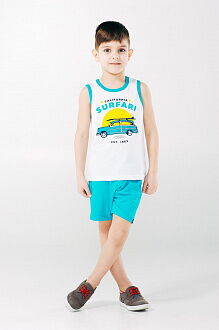 Комплект для мальчика (майка+шорты) SMIL Мечтатели белый 113253 - цена