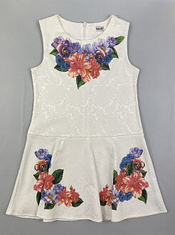 Платье для девочки Mevis Цветы молочное 1430-01 - Украина