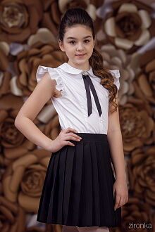 Юбка школьная с плиссировкой Zironka Classic черная 7510-1 - размеры