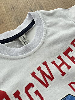 Футболка для мальчика Big Wheel белая 57424 - фото