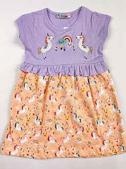 Платье для девочки PATY KIDS Единороги фиолетовое 51364 - фотография