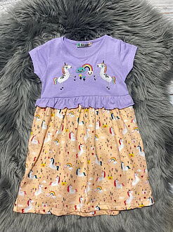 Платье для девочки PATY KIDS Единороги фиолетовое 51364 - фото
