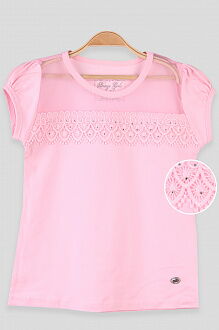 Трикотажная блузка для девочки Breeze розовая 14516 - размеры