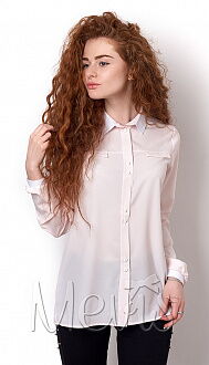 Блузка с длинным рукавом для девочки Mevis пудра 2489-02 - цена