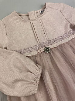 Нарядное платье для девочки Mevis пудра 4242-01 - размеры
