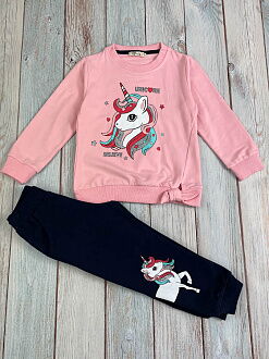 Комплект свитшот и штаны для девочки Barmy Единорог розовый 0897 - цена