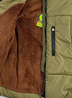 Куртка зимняя для мальчика Одягайко хаки 20224 - размеры
