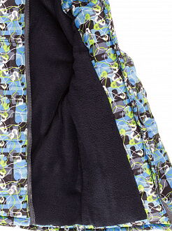 Куртка зимняя для мальчика Одягайко Абстракт голубая 20093 - картинка