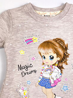 Трикотажная туника для девочки Breeze Magic Dreams бежевая 14991 - размеры