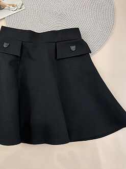 Юбка школьная для девочки Mevis черная 5154-02 - фотография