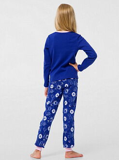 Пижама со светящимся рисунком для девочки Smil Кот фиолетовая 104800 - картинка