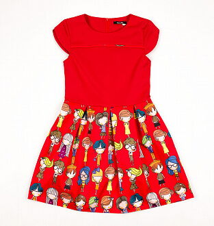 Платье для девочки MEVIS красное 1566-02 - цена