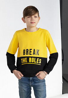 Свитшот для мальчика Kruton Break The Rules желтый 1003 - фото