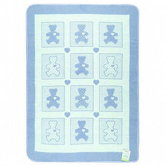 Одеяло-плед детское Vladi Барни голубой 100*140 - цена
