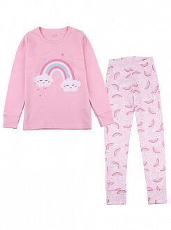 Пижама для девочки Фламинго Радуга розовая 247-222 - цена
