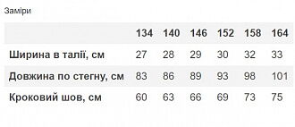 Брюки школьные для девочки Valza черные 3401 - размеры