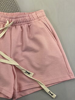 Трикотажные шорты для девочки Mevis розовые 5107-05 - размеры