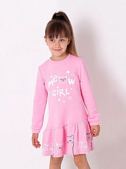 Трикотажное платье для девочки Mevis MeowGirl розовое 3559-02 - цена