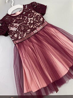 Нарядное платье для девочки Mevis фиолетовое 3137-03 - размеры