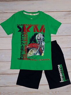 Комплект футболка и шорты для мальчика Breeze зеленый 14512 - цена