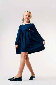 Платье школьное трикотажное SMIL синее 120224 - размеры