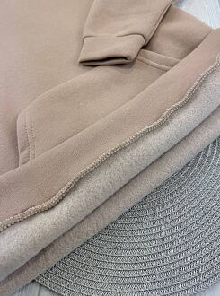 Утепленный спортивный костюм оверсайз BabyLife темный беж 2909-01 - фотография