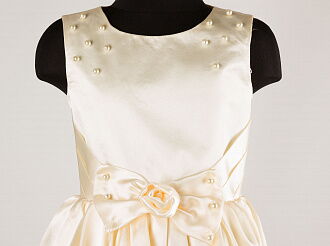Платье нарядное для девочки Kids Couture атлас кремовое 61116753 - фото