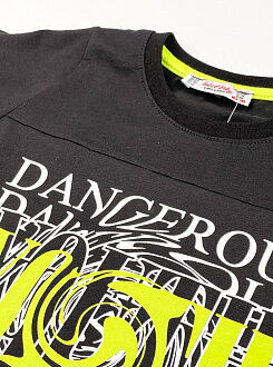 Футболка для мальчика Isobel Dangerous черная 12107 - размеры