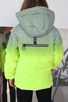 Куртка светоотражающая для девочки Kidzo салатовая 3447 - размеры