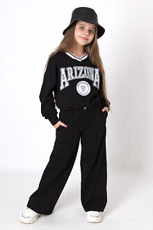 Стильный костюм для девочки Mevis Arizona черный 4838-03 - цена