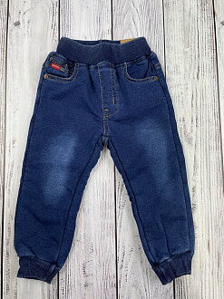 Утепленные джинсы-джогеры Grace синие 85926 - цена