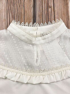 Блузка со стойкой Mevis молочная 2686-01 - Киев