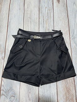 Школьные шорты для девочки Suzie Пэгги мемори-коттон черные ШТ-12705 - цена