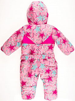 Комбинезон зимний сдельный для девочки Одягайко Звезды розовый 3186О - картинка