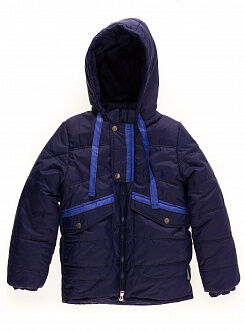 Куртка зимняя для мальчика Одягайко темно-синяя 20046О - цена