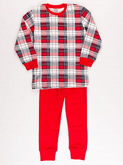 Пижама для мальчика Interkids Клетка красная 942 - цена