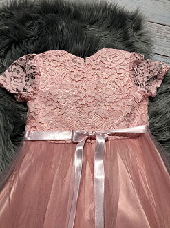 Нарядное платье для девочки Mevis розовое 3137-02 - размеры
