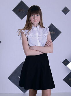 Блузка с коротким рукавом для девочки B.Fly Анжелла белая - цена
