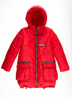 Куртка зимняя для девочки Одягайко красная 20049 - цена
