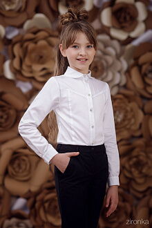 Блузка школьная  Zironka Classic белая 3652-1 - фото
