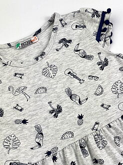 Платье для девочки PATY KIDS Пальмы серое 51331 - размеры