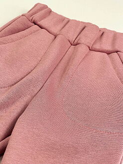 Утепленные спортивные штаны для девочки Semejka розовые 1004 - фото