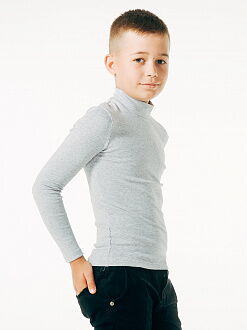 Гольф со стойкой для мальчика SMIL серый меланж 114586 - фото