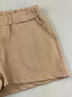 Летние шорты для девочки Фламинго бежевые 979-325 - картинка