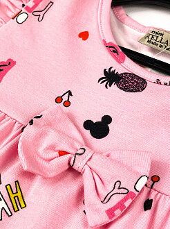 Платье для девочки Stella Kids Тропики розовое 0217 - картинка