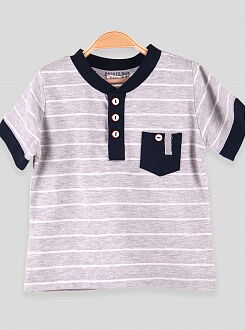 Футболка для мальчика Breeze Полоска серая 12844 - размеры