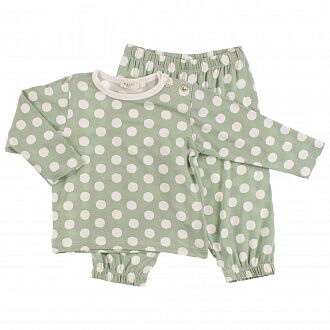 Пижама детская Breeze Облака зеленая 8382 - фото